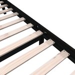 vidaXL Cadre de lit Noir Bois de pin massif 140x190 cm