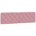 vidaXL Coussin de tête de lit rose 180 cm velours