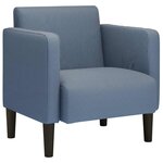 vidaXL Canapé-chaise accoudoirs bleu 54 cm tissu velours côtelé