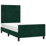 vidaXL Cadre de lit sans matelas vert foncé 90x190 cm velours