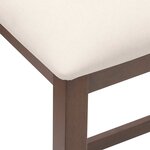 vidaXL chaises de bar avec coussins 2 Pièces marron bois massif d'hévéa