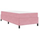 vidaXL Cadre de lit avec matelas Rose et blanc 90 x 190 cm Velours