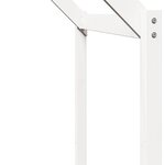 vidaXL Lit superposé et échelle et toit blanc 90x200cm bois pin massif