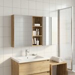 vidaXL Ensemble de Meubles de Salle de Bain 3 Pièces 130 x 14 5 x 70 cm