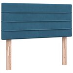 vidaXL Sommier à lattes de lit et matelas bleu foncé 80x220 cm velours