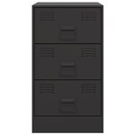 vidaXL Table de chevet noir 34 5x39x62 cm acier