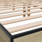 vidaXL Cadre de lit chêne sonoma 150x200 cm bois d'ingénierie et métal