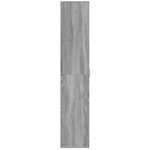 vidaXL Buffet haut sonoma gris 80x35x180 cm bois d'ingénierie