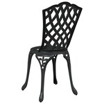 vidaXL Chaise de jardin 2 Pièces Noir 39 x 40 x 87cm Aluminium