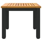 vidaXL Tables de jardin Naturel et noir 45 x 45 x 38 cm