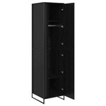 vidaXL Garde-robe 2 Pièces Chêne noir 50 x 50 x 200 cm Bois d'ingénierie