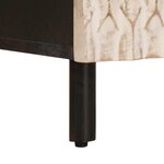 vidaXL Cabinet de chevet Blanc 40 x 33 x 46 cm Bois de mangue massif