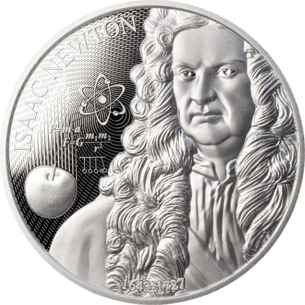 Pièce de monnaie en Argent 2 Dollars g 31.1 (1 oz) Millésime 2025 ISAAC NEWTON (PRÉCOMMANDE)