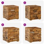 vidaXL Tabouret de Rangement Marron 40 x 40 x 45 cm