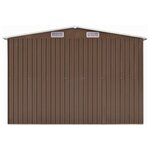 vidaXL Abri de jardin Marron 257x779x181 cm Acier galvanisé