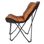 Bo-Camp Chaise papillon de camping pliable Himrod Argile