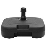vidaXL Base de parasol extérieur Noir 45 x 45 x 29.5 cm Plastique