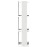 vidaXL Bibliothèque à 3 niveaux blanc 60x30x120 cm bois d'ingénierie