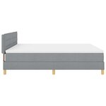 vidaXL Lit à ressorts avec matelas Gris clair 180 x 200 cm tissu