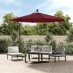 vidaXL Tissu de remplacement pour parasol déporté Rouge bordeaux 350cm