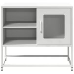 vidaXL Meuble TV blanc 68x39x60 5 cm acier