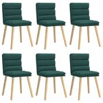 vidaXL Chaises à manger lot de 6 vert foncé tissu