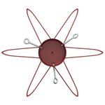 vidaXL Pied de Sapin de Noël 1.73 Rouge 49 x 49 x 15 5 cm Acier