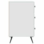 vidaXL Cabinet de chevet Blanc 43 x 41 x 66 5 cm Bois d'ingénierie