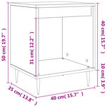 vidaXL Table de chevet Blanc brillant 40x35x50 cm Bois d’ingénierie