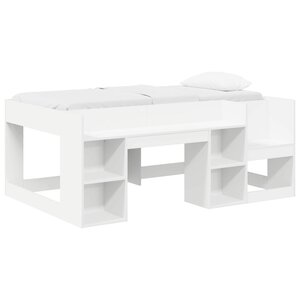 vidaXL Cadre de lit pour enfants avec rangement Blanc 80 x 160 cm