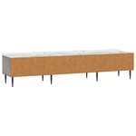 vidaXL Meuble TV Gris béton 147 x 34 5 x 32 cm Bois d'ingénierie