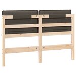 vidaXL Tête de lit capitonnée Gris Naturel et Clair 120 cm Pin massif