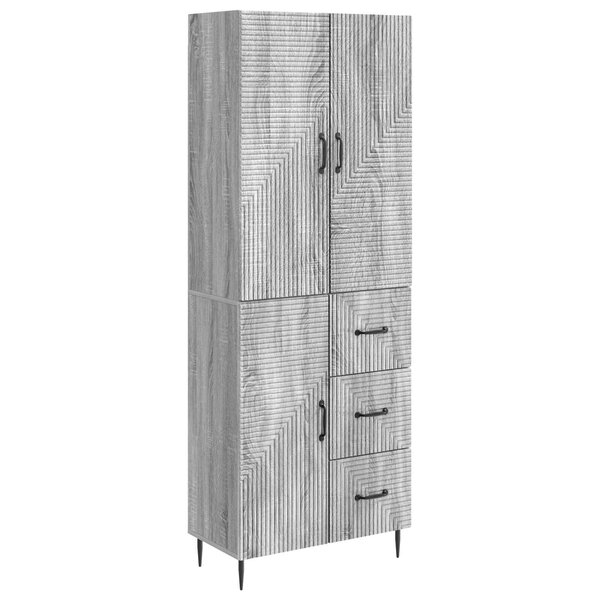 vidaXL Ensemble de Meubles 2 Pièces Sonoma gris 66 x 34 5 x 89 5 cm
