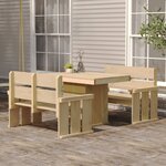 vidaXL Ensemble à manger de jardin 3 Pièces Bois de pin imprégné