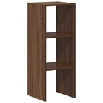 vidaXL Bibliothèque empilable chêne marron 30x30x80 cm bois ingénierie