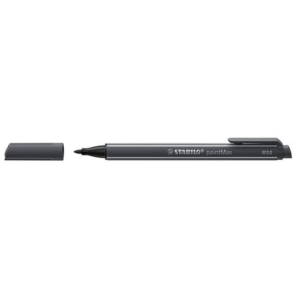 Stylo-feutre pointmax  gris très foncé stabilo