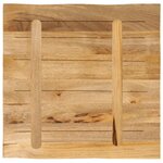 vidaXL Dessus de table bord vivant 60x60x3 8 cm bois de manguier brut
