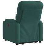 vidaXL Fauteuil inclinable vert foncé tissu