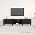 vidaXL Meuble TV Chêne noir 180 x 31 5 x 40 cm Bois d'ingénierie