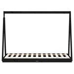 vidaXL Cadre de lit pour enfant noir 80x160 cm bois de pin massif