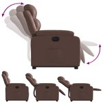 vidaXL Fauteuil inclinable électrique marron similicuir