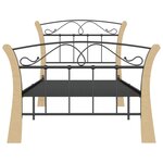 vidaXL Cadre de lit sans matelas noir métal 90x200 cm