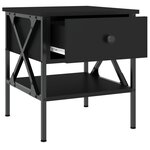 vidaXL Tables de chevet 2 Pièces noir 40x42x45 cm bois d’ingénierie