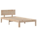 vidaXL Cadre de lit et tête de lit 100x200 cm bois de pin massif