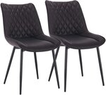 Chaises de cuisine 2 pièces synthétique anthracite 19_0000526