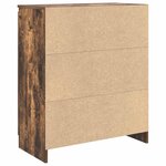 vidaXL Buffet avec tiroir chêne fumé 71x35x84 cm bois d'ingénierie