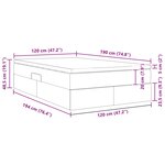 vidaXL Lit avec rangement et matelas Crème 120 x 190 cm Polyester