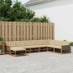 vidaXL Ensemble de canapés d'extérieur 8 Pièces Naturel et Beige