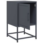 vidaXL Tables de chevet 2 Pièces anthracite 36x39x60 5 cm acier