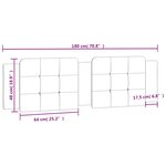 vidaXL Coussin de tête de lit Zadar gris 180 cm similicuir